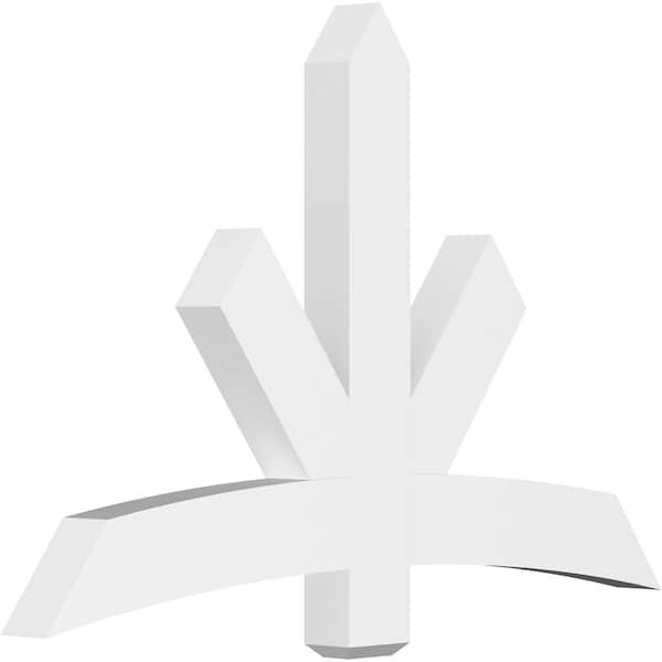 Ekena Millwork Alberta Architectural Grade PVC Gable Bracket, 60"W x 40"H x 4"D x 6"F, 16/12 Pitch GBP060X40X0406ALB00 - main